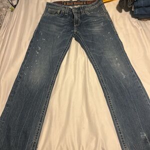 Rock Revival Blue Straight Jeans Classic Style